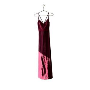 Bari Jay Women's Maxi Slip Dress Bridesmaid Party Cocktail Sleeveless Red Size 4